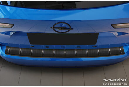 Zwart RVS Bumper beschermer passend voor Opel Astra L Sportstourer 2022- 'Ribs' AV245309