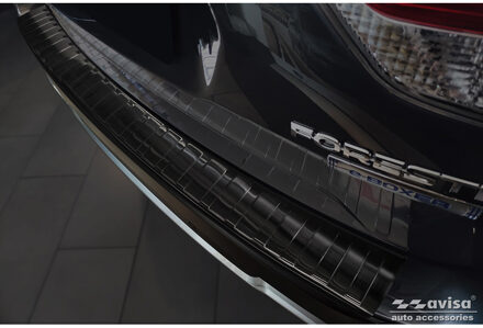 Zwart RVS Bumper beschermer passend voor Subaru Forester (SK) 2018- 'Ribs' AV245335