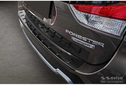 Zwart RVS Bumper beschermer passend voor Subaru Forester (SK) 2018- 'STRONG EDITION' AV254032