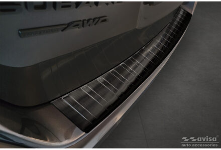 Zwart RVS Bumper beschermer passend voor Subaru Outback (BT) 2020- 'Ribs' AV245334