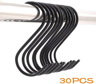 Zwart S Vormige Haken Keuken S Type Haken Voor Opknoping Pannen Potten Bag Handdoeken 30Pcs