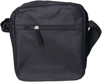 Zwart schoudertasje voor volwassenen - 18 x 22 cm - Schoudertassen - voor op reis/onderweg