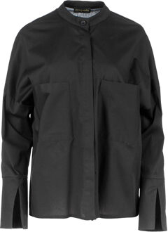 Zwart shirt met zakdetail - L