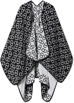 Zwart Sjaal Set Twinset , Black , Dames - ONE Size