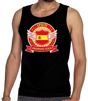 Zwart Spain drinking team tanktop / mouwloos shirt heren 2XL