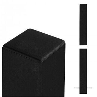 Zwart Stalen Paal Voor In Beton 8 x 8 x 236 CM Black