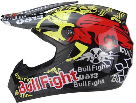 Zwart Stierengevecht Motorfiets Volwassen Motocross Helm Atv Dirt Downhill Mtb Dh Racing Helm Kruis Helm Capacetes Dot Off