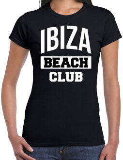 Zwart t-shirt Ibiza beach club voor dames 2XL