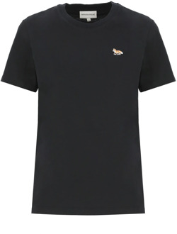Zwart T-shirt met Baby Fox-patch Maison Kitsuné , Black , Dames - L,M,S