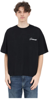 Zwart T-shirt met genaaid logo en zin Garment Workshop , Black , Heren - 2Xl,Xl,L,M,S