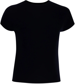 Zwart T-shirt met korte mouwen Vince , Black , Dames - S