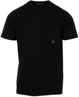 Zwart T-shirt met zak Roy Roger's , Black , Heren - 2Xl,L