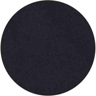 Zwart tafelkleed van polyester/katoen rond 160 cm