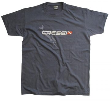 Zwart Team Mannen Onderwater Vissen T-shirt Apneu Zwemmen Snorkel Cressi WOMAN SIZE S