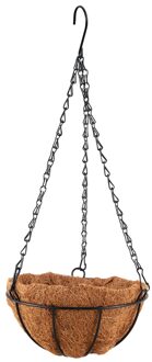 Zwart Telers Opknoping Mand Planter Met Ketting Bloem Plant Pot Huis Tuin Balkon Decoration-8inch