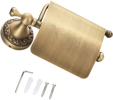 Zwart Toiletrolhouder Goud Brons Wit Chroom Retro Messing Badkamer Wc Tissue Papieren Handdoek Houder Antieke Wc Roll Plank