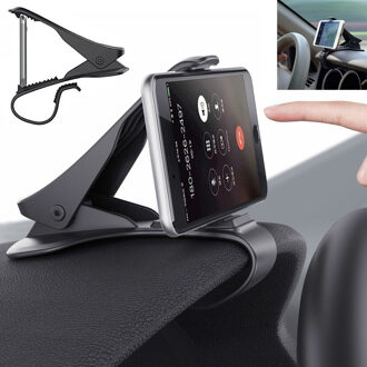 Zwart Universele Auto Dashboard Mount Houder Stand Cradle Voor Mobiele Telefoon Gps Auto Stuurwiel Direct View Bracket # y1