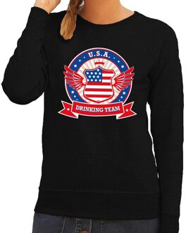 Zwart USA drinking team sweater dames XL