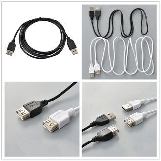 Zwart Usb 2.0 A Naar A Man Vrouw Verlengkabel High Speed Usb Extension Opladen Data Cable Cord 1.5M wit