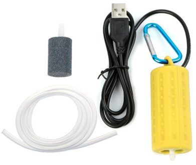 Zwart USB Mini Zuurstof Pomp Aquarium Filter Vissen Tank Zuurstof Luchtpomp Geel