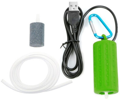 Zwart USB Mini Zuurstof Pomp Aquarium Filter Vissen Tank Zuurstof Luchtpomp Groen