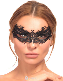 Zwart Venetiaans Masker, A7782 - Maat: One Size