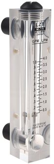 Zwart Verstelbare Knop 0.1-1 Gpm Panel Type Water Flow Meter LZM-15