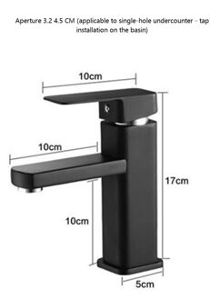 Zwart Vierkant Verf Wastafel Kraan Wastafel Kraan Badkamer Wastafelkranen Cold Mengkraan Enkel Gat Keuken Badkamer Armaturen