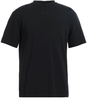 Zwart Vlam Print T-Shirt 44 Label Group , Black , Heren - S
