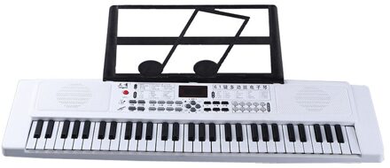 Zwart/Wit 61 Key Digitale Muziek Elektronische Toetsenbord Elektrische Piano Met Muziek Stand Microfoon Usb Kabel Kids
