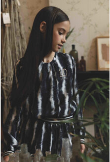 Zwart / wit blouse voor meisjes in de kleur - 128