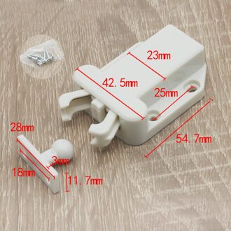 Zwart Wit Dubbele Bal Roller Vangsten Deurstopper Kast Kast Katrol Groove Lente Touch Latch Meubels Hardware