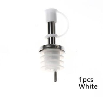Zwart/Wit Multifunctionele Wijn Schenker Roestvrij Staal Wijn Stop Olijf Schenker Dispenser Fles Mond Met Stopper Tool Bar 1stk wit