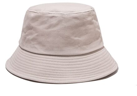 Zwart Wit Solid Emmer Hoed Unisex Bob Caps Hip Hop Mannen Vrouwen Zomer Panama Cap Strand Zon Vissen Boonie Hoed Beige