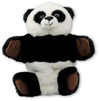 Zwart/witte pandas handpoppen knuffels 22 cm knuffeldieren - Handpoppen Multikleur