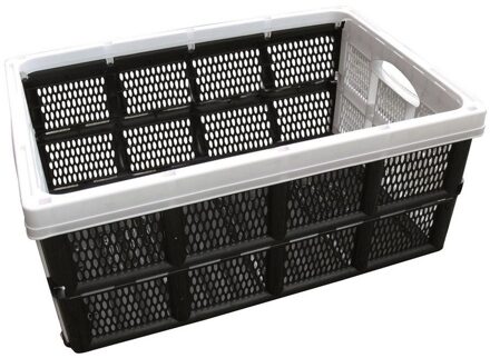 Zwart/witte vouwkrat 50 cm - Boodschappenkratten Multikleur