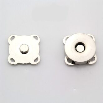 Zwart zilver naaien metalen magnetische Snaps knop voor overjas tas kledingstuk accessoires scrapbooking DIY10sets/lot zilver / 14mm