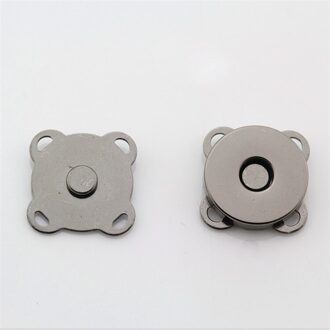 Zwart zilver naaien metalen magnetische Snaps knop voor overjas tas kledingstuk accessoires scrapbooking DIY10sets/lot zwart / 18mm