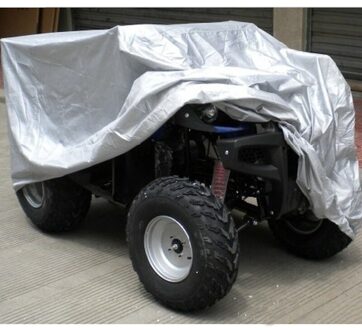 Zwart Zilver Universele Waterdichte Anti-Uv Dustproo Quad Atv Cover Voertuig Scooter Motorbike Cover XL-210x120x115cm / zilver