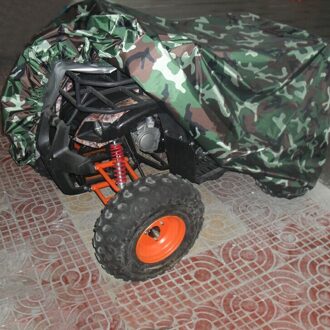 Zwart Zilver Universele Waterdichte Anti-Uv Dustproo Quad Atv Cover Voertuig Scooter Motorbike Cover XXL-220x98x106cm / camouflage