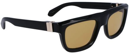 Zwarte Acetaat Zonnebril - maat