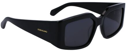 Zwarte Acetaat Zonnebril - maat