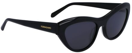 Zwarte Acetaat Zonnebril - One Size