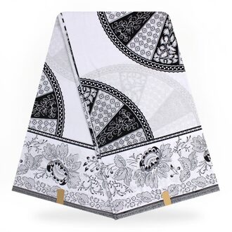 Zwarte Afrikaanse Ankara Batik Wax Stof Echte Wax Katoen Katoen Wax Prints Stof Voor Trouwjurk 6 Yards H180606