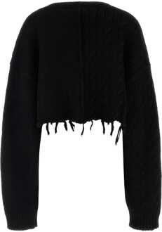 Zwarte Alpaca Blend Cardigan - XS