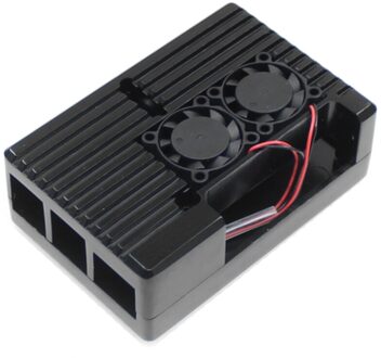 Zwarte Aluminium Cnc Legering Behuizing Shell Cover Voor Raspberry Pi 4B