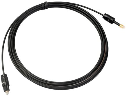 Zwarte Audiokabel Toslink Plug Naar Mini-Toslink Optische 3.5Mm Jack 1.5M