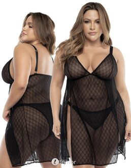 Zwarte babydoll ,MP267646 - Maat: XL/2XL
