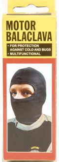 Zwarte balaclava / motorhelm ondermuts voor op de motor of scooter - 1 gaats