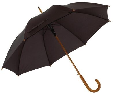 Zwarte basic paraplu met houten handvat 103 cm - Action products